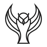 lignes géométriques hibou mouche logo symbole vecteur icône illustration graphisme