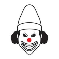 tête visage clown peur logo symbole vecteur icône illustration graphisme