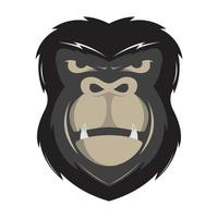 cool face gorilla ennuyeux logo design vecteur graphique symbole icône signe illustration idée créative