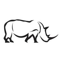 forme moderne rhinocéros animal sauvage logo vecteur symbole icône conception graphique illustration