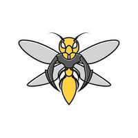 animal insecte abeille dessin animé mignon coloré logo symbole icône vecteur conception graphique illustration