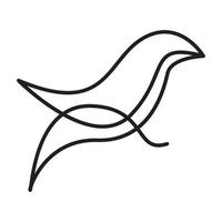 oiseau animal lignes art canari logo vecteur symbole icône conception graphique illustration