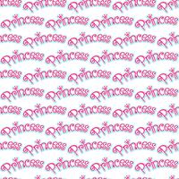 Pink Girly Princess Logo texte graphique avec couronne vecteur