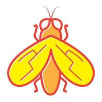 insecte voler avec des ailes logo coloré symbole vecteur icône illustration de conception graphique
