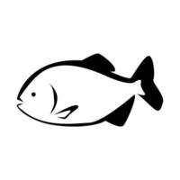 forme moderne poisson piranha logo symbole icône illustration de conception graphique vectorielle vecteur