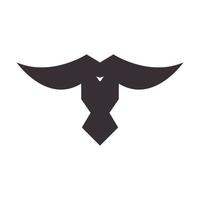 forme unique aigle voler silhouette logo vecteur icône illustration design