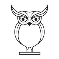 lignes vieux hibou logo symbole icône vecteur conception graphique illustration