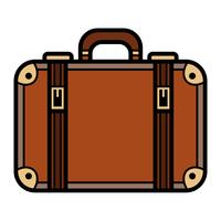Icône de vecteur de valise de voyage