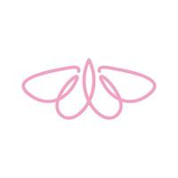 animal insecte papillon lignes minimalistes logo unique vecteur icône illustration design