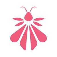 rose beauté insecte art logo symbole icône vecteur conception graphique illustration idée créatif