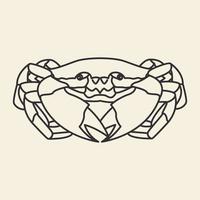 fruits de mer crabes lignes logo design vecteur icône symbole illustration