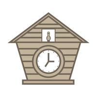 horloge en bois logo moderne symbole icône vecteur conception graphique illustration