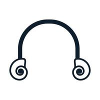 escargot ou limace musique logo vecteur icône illustration design