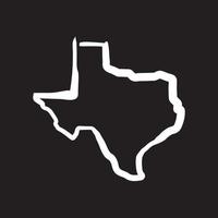 ligne brosse carte texas logo symbole icône vecteur conception graphique illustration idée créatif
