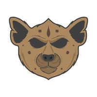 visage animal hyènes effrayer logo création vecteur graphique symbole icône signe illustration idée créative