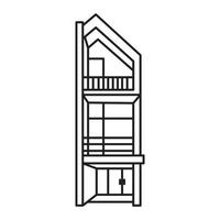 lignes maison minimaliste moderne architecte logo vecteur icône illustration design