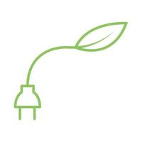 feuille verte nature énergie logo symbole icône vecteur conception graphique illustration