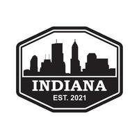 logo vectoriel silhouette skyline indiana