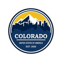 vecteur d'horizon du colorado, logo de gratte-ciel du colorado