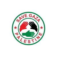 sauver le logo de la palestine, vecteur de gaza gratuit