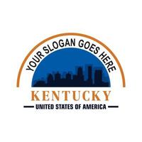 vecteur d'horizon du kentucky, logo de gratte-ciel du kentucky