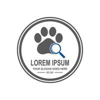 logo de soins pour animaux de compagnie, vecteur de logo vétérinaire