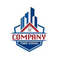 logo immobilier, vecteur de construction