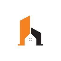 logo de l'immobilier, logo de la maison de location vecteur