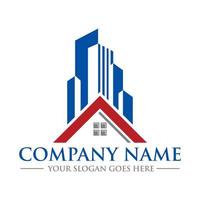 logo immobilier, vecteur de construction