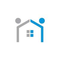 logo de la maison de location, logo de l'immobilier vecteur
