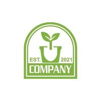 logo de jardin, vecteur de logo d'environnement