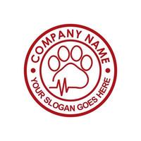 logo de soins pour animaux de compagnie, vecteur de logo vétérinaire