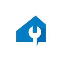 logo de service à domicile, logo de bâtiment abstrait vecteur