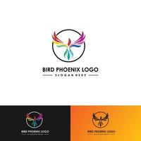 modèle de desain logo phénix. illustration vectorielle vecteur