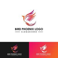 logo oiseau phénix vecteur