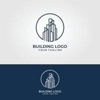 conception de logo de structure de bâtiment abstrait immobilier, architecture, construction vecteur
