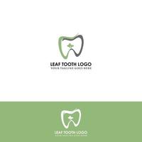 nature dentaire feuille logo dent dents contour ligne vecteur icône