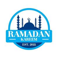 vecteur de ramadan, vecteur de logo de mosquée