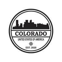 logo vectoriel de silhouette d'horizon du colorado