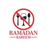 vecteur de jeûne du ramadan, logo du ramadan