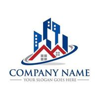 logo immobilier, vecteur de construction