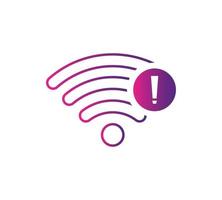 pas de couleur de dégradé de vecteur d'icône sans fil wifi