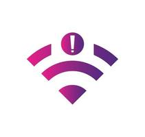 pas de couleur de dégradé de vecteur d'icône sans fil wifi