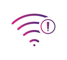 pas de connexions sans fil, pas de vecteur de signe d'icône wifi