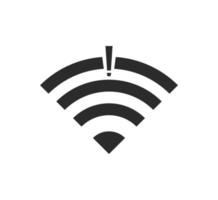 pas de connexions sans fil, pas de vecteur de signe d'icône wifi