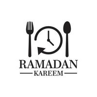 vecteur de jeûne du ramadan, logo du ramadan