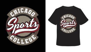 conception de t-shirt de typographie sportive de chicago vecteur