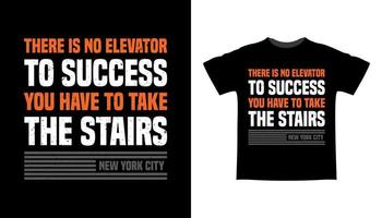 citation de motivation sur la conception de t-shirt de typographie de succès vecteur