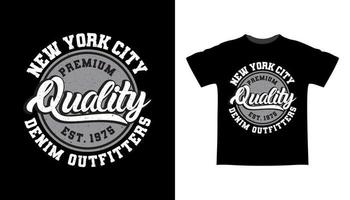 conception de t-shirt de typographie de qualité premium new york vecteur