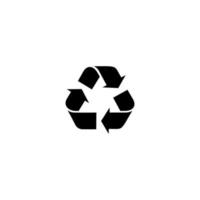 recycler le vecteur d'icône. symbole de signe de triangle de recyclage
